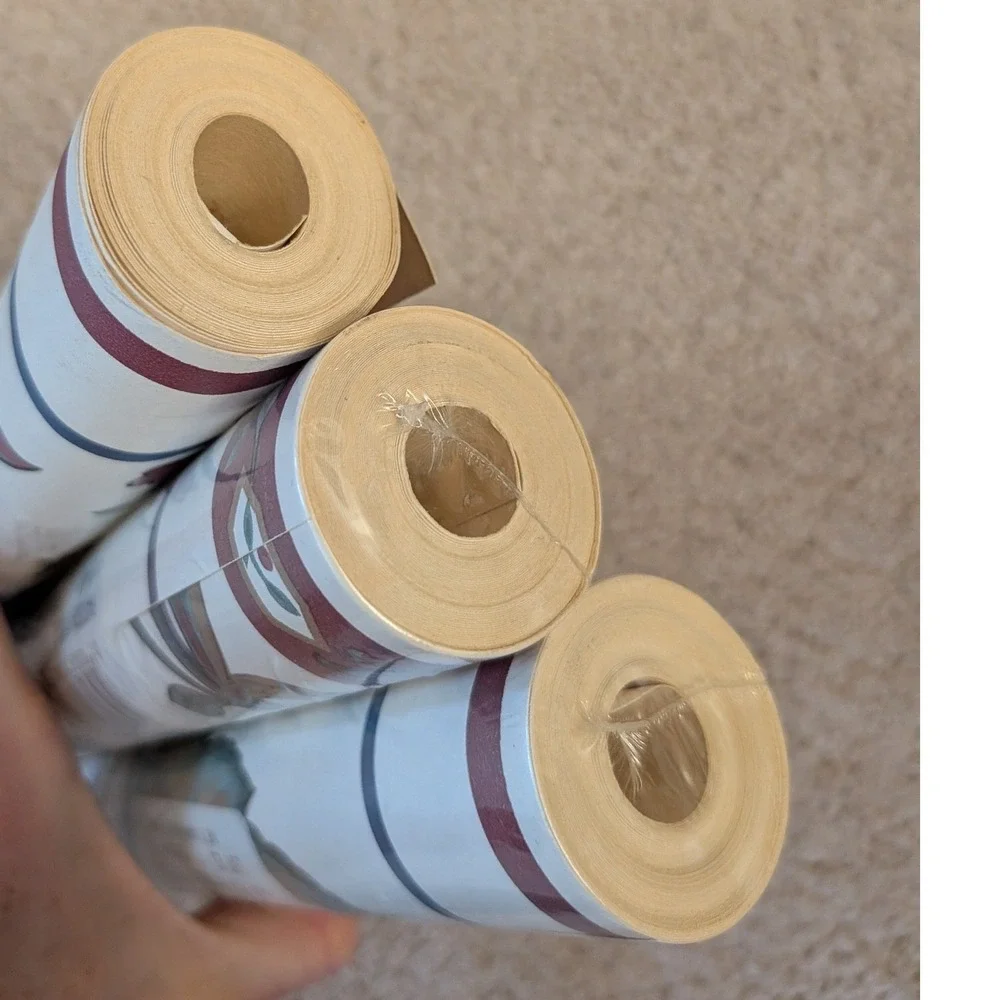 Vintage Village Wallpaper Border Jacobean Floral Pomegranate 3 Rolls‎ Lot 23